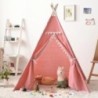 Hordozható gyereksátrak Tipi Játszóház Gyerekek Pamutvászon Indiai Játszósátor Wigwam Child Little Beach Teepee Party szoba deko