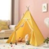 Hordozható gyereksátrak Tipi Játszóház Gyerekek Pamutvászon Indiai Játszósátor Wigwam Child Little Beach Teepee Party szoba deko