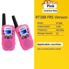 RETEVIS RT388 Walkie Talkie Gyermek 2 db Gyerek rádióvevő Walkie Talkie gyerekek Születésnapi Ajándék Gyermekjátékok Fiúknak Lán