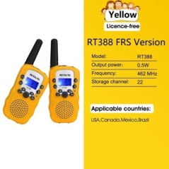 RETEVIS RT388 Walkie Talkie Gyermek 2 db Gyerek rádióvevő Walkie Talkie gyerekek Születésnapi Ajándék Gyermekjátékok Fiúknak Lán