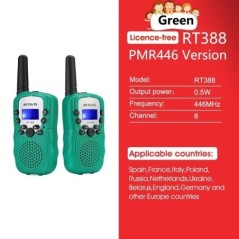 RETEVIS RT388 Walkie Talkie Gyermek 2 db Gyerek rádióvevő Walkie Talkie gyerekek Születésnapi Ajándék Gyermekjátékok Fiúknak Lán