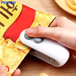 Pecsételőgép Újratölthető 2 az 1-ben zsákos Mini Heat Sealer Tárolótáska Műanyag csomagolású Snack Sealer Kézi Hőzáró élelmiszer