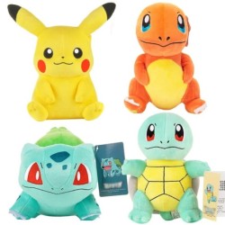 Eredeti Pokemon plüss Charmander Squirtle Pikachu plüss Bulbasaur Anime kitömött állatjáték