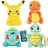 Eredeti Pokemon plüss Charmander Squirtle Pikachu plüss Bulbasaur Anime kitömött állatjáték