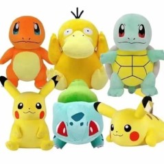 20 cm-es Pokémonnal töltött plüssjátékok Kawaii Pikachu Raichu Jenny Teknős Anime baba Születésnapi karácsonyi ajándék