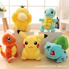 20 cm-es Pokémonnal töltött plüssjátékok Kawaii Pikachu Raichu Jenny Teknős Anime baba Születésnapi karácsonyi ajándék