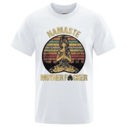 Vintage Namaste Mother Explicit Vicces póló Póló Férfi póló Női Pamut pólók Felsők Bő, rövid ujjú Túlméretezett ruházat