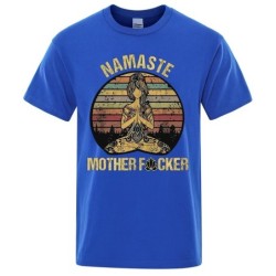 Vintage Namaste Mother Explicit Vicces póló Póló Férfi póló Női Pamut pólók Felsők Bő, rövid ujjú Túlméretezett ruházat