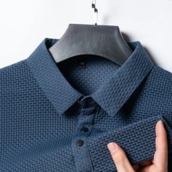 Golf ing Nyári Új Férfi Lop-up Hollow Rövid ujjú Polo Shirt Ice Silk