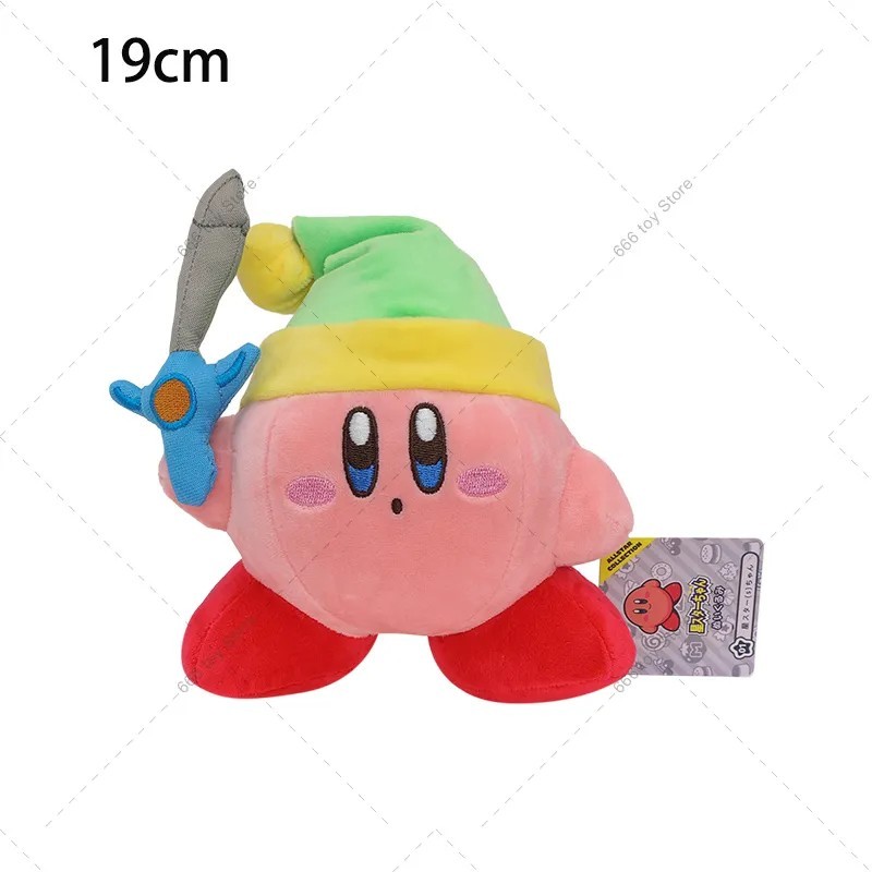 Kawaii anime sztár Kirby Sword Kirby töltött Peluche plüss kiváló minőségű rajzfilmjátékok Nagyszerű karácsonyi születésnapi ajá