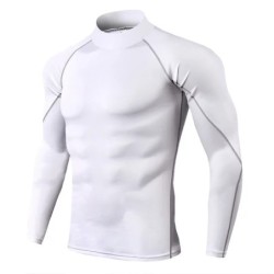 Férfi Sport póló Quick Dry Testépítő Futóing Hosszú ujjú Compression Top Gym póló Férfi Fitness Tight Rashgard