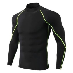 Férfi Sport póló Quick Dry Testépítő Futóing Hosszú ujjú Compression Top Gym póló Férfi Fitness Tight Rashgard