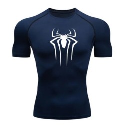 Új kompressziós póló Férfi Fitness Gym Super Hero Sport futó póló Rashgard Tops Tee Quick Dry rövid ujjú férfi póló