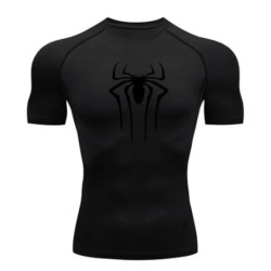 Új kompressziós póló Férfi Fitness Gym Super Hero Sport futó póló Rashgard Tops Tee Quick Dry rövid ujjú férfi póló