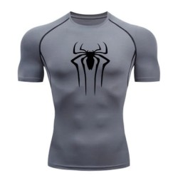 Új kompressziós póló Férfi Fitness Gym Super Hero Sport futó póló Rashgard Tops Tee Quick Dry rövid ujjú férfi póló