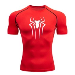 Új kompressziós póló Férfi Fitness Gym Super Hero Sport futó póló Rashgard Tops Tee Quick Dry rövid ujjú férfi póló