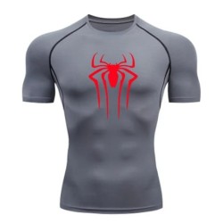 Új kompressziós póló Férfi Fitness Gym Super Hero Sport futó póló Rashgard Tops Tee Quick Dry rövid ujjú férfi póló