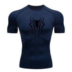 Új kompressziós póló Férfi Fitness Gym Super Hero Sport futó póló Rashgard Tops Tee Quick Dry rövid ujjú férfi póló