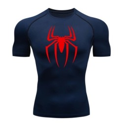 Új kompressziós póló Férfi Fitness Gym Super Hero Sport futó póló Rashgard Tops Tee Quick Dry rövid ujjú férfi póló