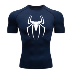 Új kompressziós póló Férfi Fitness Gym Super Hero Sport futó póló Rashgard Tops Tee Quick Dry rövid ujjú férfi póló