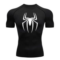 Új kompressziós póló Férfi Fitness Gym Super Hero Sport futó póló Rashgard Tops Tee Quick Dry rövid ujjú férfi póló