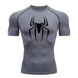 Új kompressziós póló Férfi Fitness Gym Super Hero Sport futó póló Rashgard Tops Tee Quick Dry rövid ujjú férfi póló