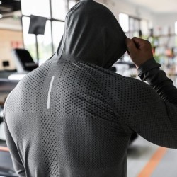 Férfi fitnesz tréningruha Futó sportkapu edzőterem kocogó kapucnis szabadtéri edzés ingek felsők Ruházat izomtréning pulóver