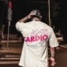 ANTI CARDIO Alkalmi Túlméretezett, rövid ujjú pamut póló Gym Fitness Férfi Edzés Edzés Pamut pólók Top új divat ruhák