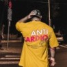 ANTI CARDIO Alkalmi Túlméretezett, rövid ujjú pamut póló Gym Fitness Férfi Edzés Edzés Pamut pólók Top új divat ruhák