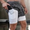 Camo Running Shorts Férfi Gym Sport Shorts 2 Az 1-ben Gyors Száraz Edzés Edzés Gym Fitness Kocogás Rövidnadrág Nyári Férfi Short