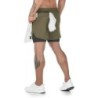 Camo Running Shorts Férfi Gym Sport Shorts 2 Az 1-ben Gyors Száraz Edzés Edzés Gym Fitness Kocogás Rövidnadrág Nyári Férfi Short