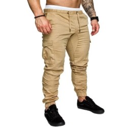 Férfi S Cargo Joggers Gym Pants Workout melegítőnadrág Férfi Trim