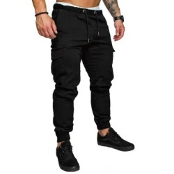 Férfi S Cargo Joggers Gym Pants Workout melegítőnadrág Férfi Trim