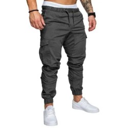 Férfi S Cargo Joggers Gym Pants Workout melegítőnadrág Férfi Trim