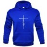 "Faith" Men's Casual Sports Hooded Crew Neck Oversized Fashion Letter Print Sweatshirt Fleece Hoodie Men's Clothing Fashion