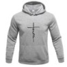 "Faith" Men's Casual Sports Hooded Crew Neck Oversized Fashion Letter Print Sweatshirt Fleece Hoodie Men's Clothing Fashion