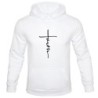 "Faith" Men's Casual Sports Hooded Crew Neck Oversized Fashion Letter Print Sweatshirt Fleece Hoodie Men's Clothing Fashion