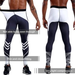 Férfi Futó Leggings Sportruházat Quick Dry Gym Fitness Harisnya Edzés Edzés Kocogás Sport Nadrág Kompressziós Sport nadrág