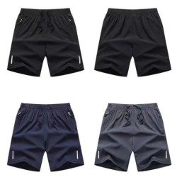 Ice Silk Beach Shorts Férfi Gym Alkalmi rövidnadrág Gyorsan száradó melegítőnadrág Futó Sport Rövidnadrág Légáteresztő Fitness J