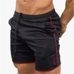 Férfi fitnesz rövidnadrág Nyári edzőtermi edzés Férfi légáteresztő hálós rövidnadrág Quick Dry Sportruházat Jogger Beach Short P