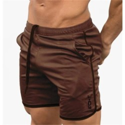 Férfi fitnesz rövidnadrág Nyári edzőtermi edzés Férfi légáteresztő hálós rövidnadrág Quick Dry Sportruházat Jogger Beach Short P