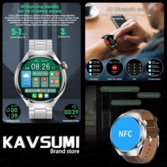 GT4 PRO Smart Watch Férfi karóra 4 Pro AMOLED HD képernyő Bluetooth hívás GPS NFC Pulzusszám BloodSugar SmartWatch 2024Új Androi