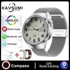 GT4 PRO Smart Watch Férfi karóra 4 Pro AMOLED HD képernyő Bluetooth hívás GPS NFC Pulzusszám BloodSugar SmartWatch 2024Új Androi