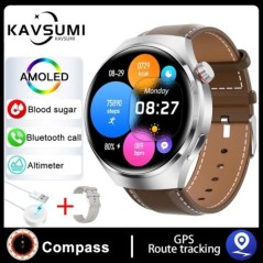 GT4 PRO Smart Watch Férfi karóra 4 Pro AMOLED HD képernyő Bluetooth hívás GPS NFC Pulzusszám BloodSugar SmartWatch 2024Új Androi