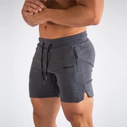 Férfi cipzáras zsebes melegítőnadrág Fitness Gyms Shorts Férfi Nyári Futó Rövidnadrág Férfi Jogger hálós Workout Beach Sport röv