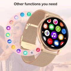 Bluetooth hívás Okosóra Női Egyedi számlapú acél karórák Férfi Sport Fitness Tracker Pulzusmérő Okosóra Android IOS G35 rendszer