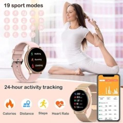 Bluetooth Hívás Okosóra Női Egyedi számlapú acél karórák Férfi Sport Fitness Tracker Pulzusmérő Okosóra Android IOS G35 rendszer