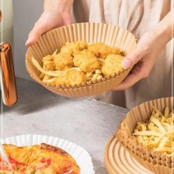 Air Fryer Papírbetétek Tapadásmentes, eldobható betétek Sütőpapír Air Fryerhez Olajálló pergamen sütéshez Sütés Mikrohullámú