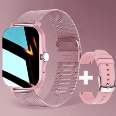 Négyzet alakú okosóra Női Férfi Okosóra Érintőtárcsás Hívás Zene Okosóra Androidhoz IOS Fitness Tracker Sport Okosóra