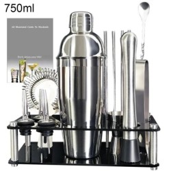 13-22 db 750 ml 600 ml Boston koktél shaker bár eszközök borkeverő készlet csapos koktél shaker eszközkészlet tartóval